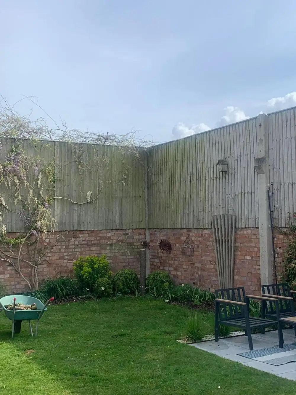 The same corner with the tree removed